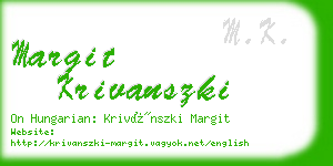 margit krivanszki business card